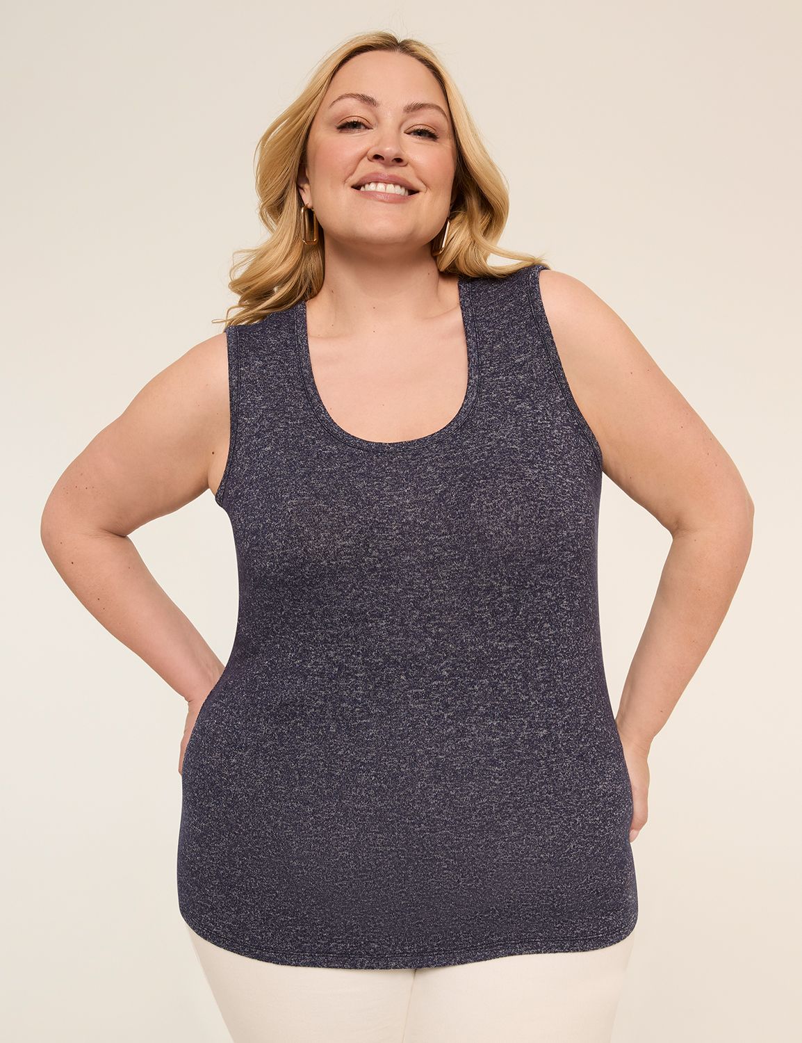 Scoop-Neck Hacci Tank