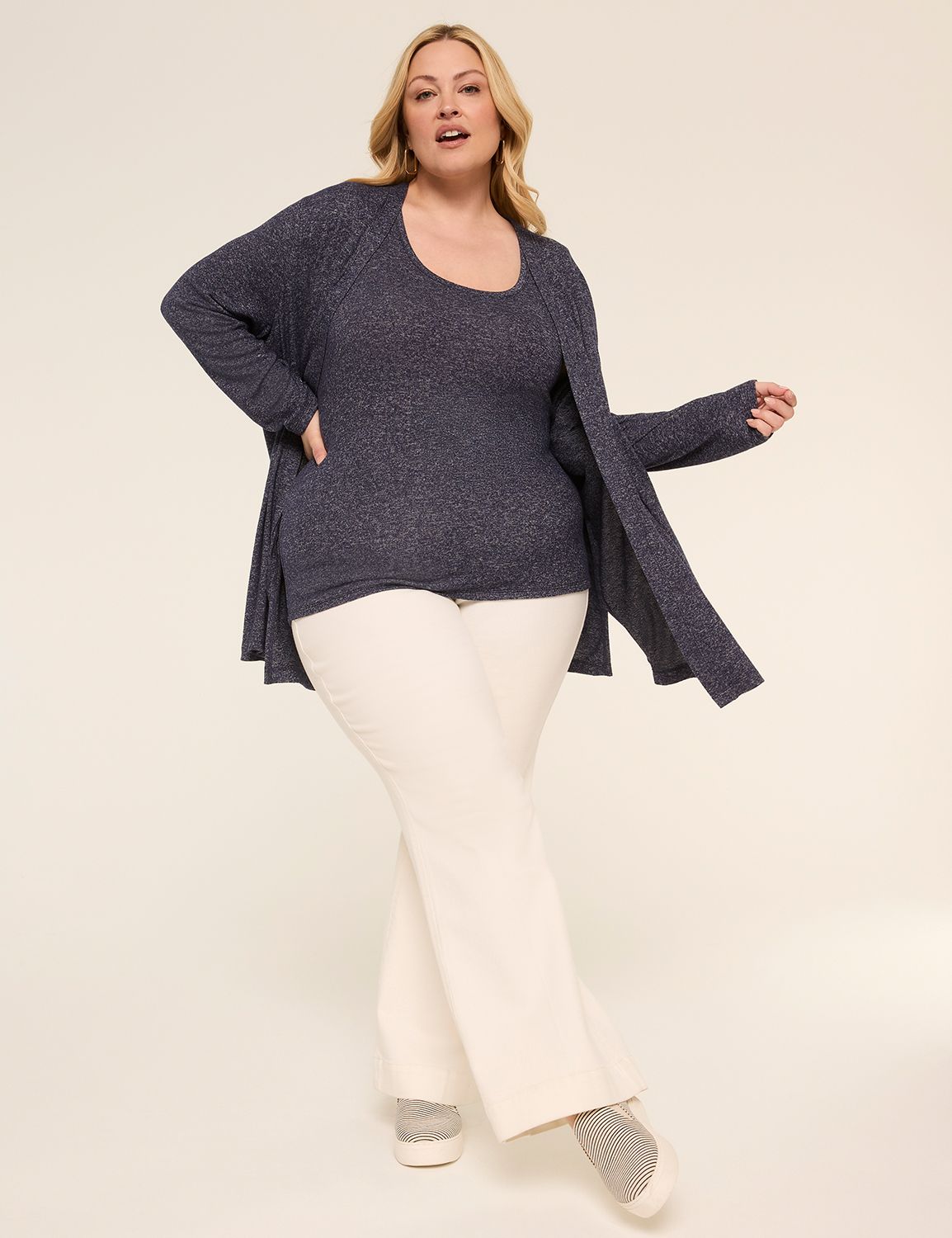 Long Sleeve Open Front Overpiece S Product Image 3