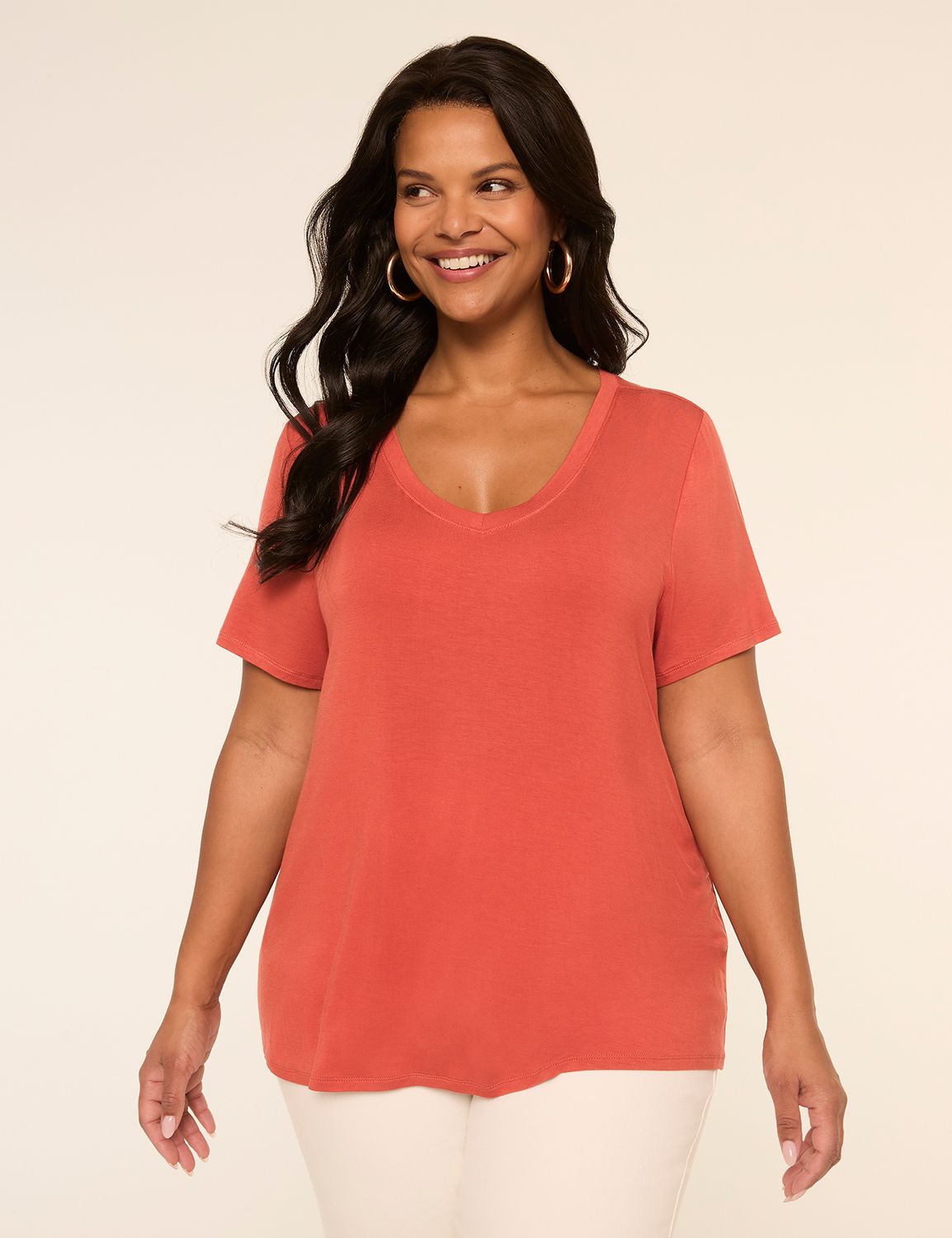 Short-Sleeve Scoop-Neck Tee
