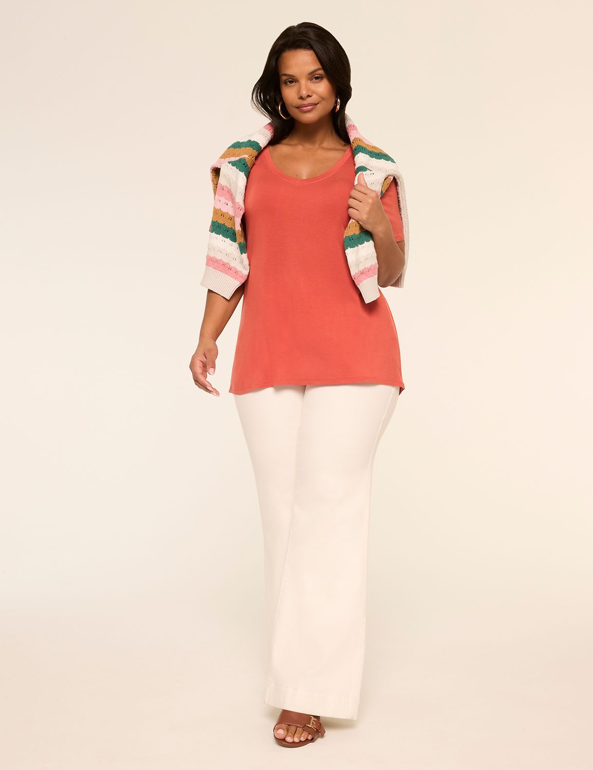 Short Sleeve V Neck Tee S 1151976 Product Image 3