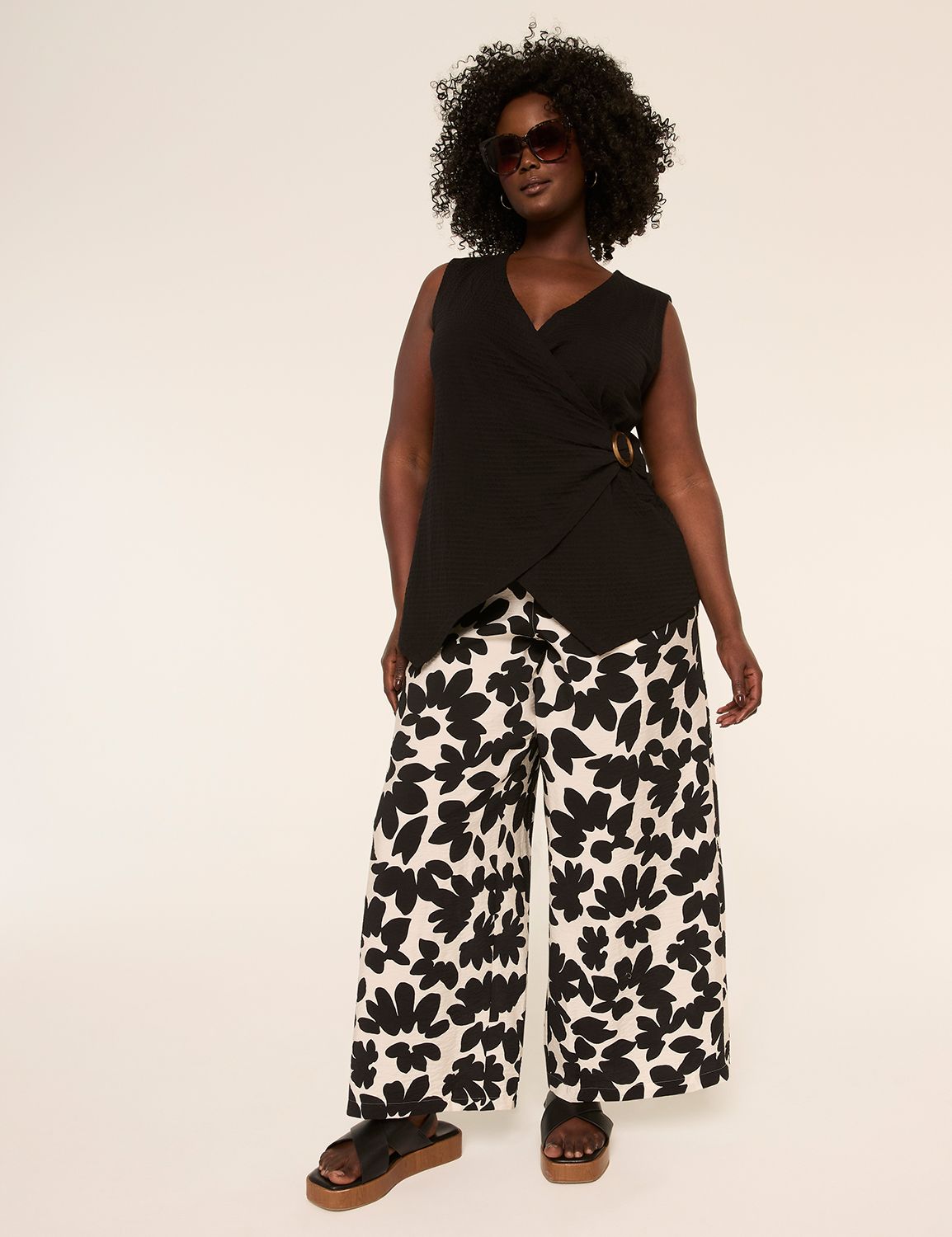 Sleeveless Wrap Top w/ Hardware S 1 Product Image 3