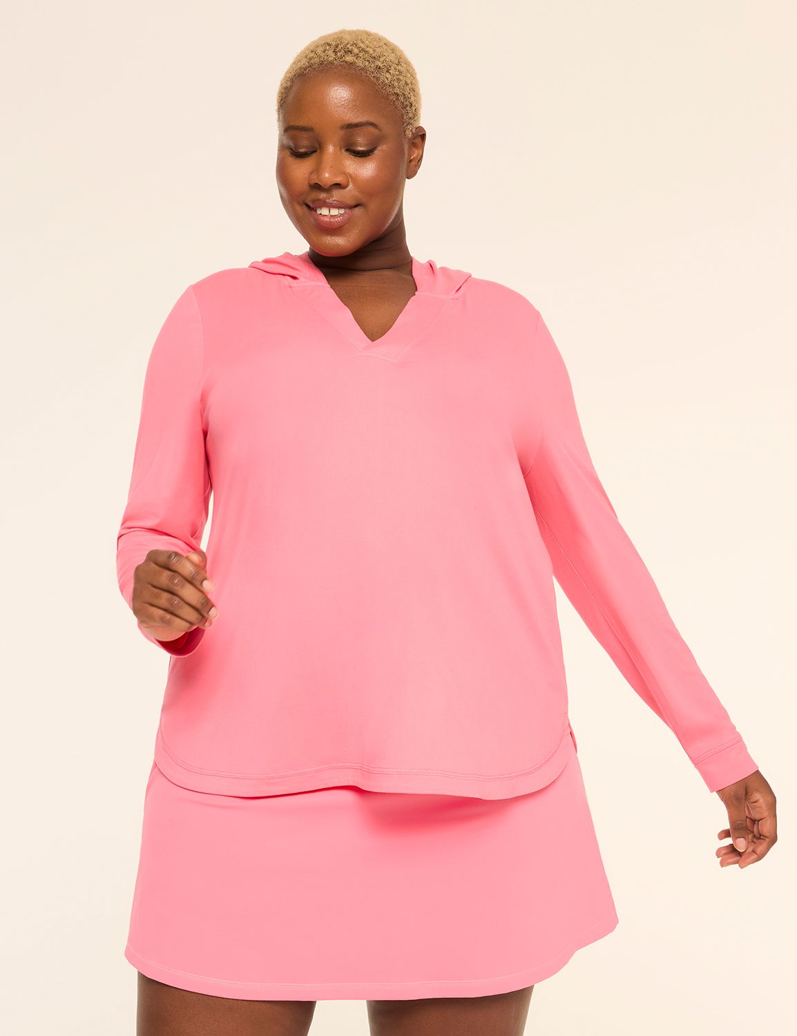 LIVI Soft Long-Sleeve V-Neck Hoodie