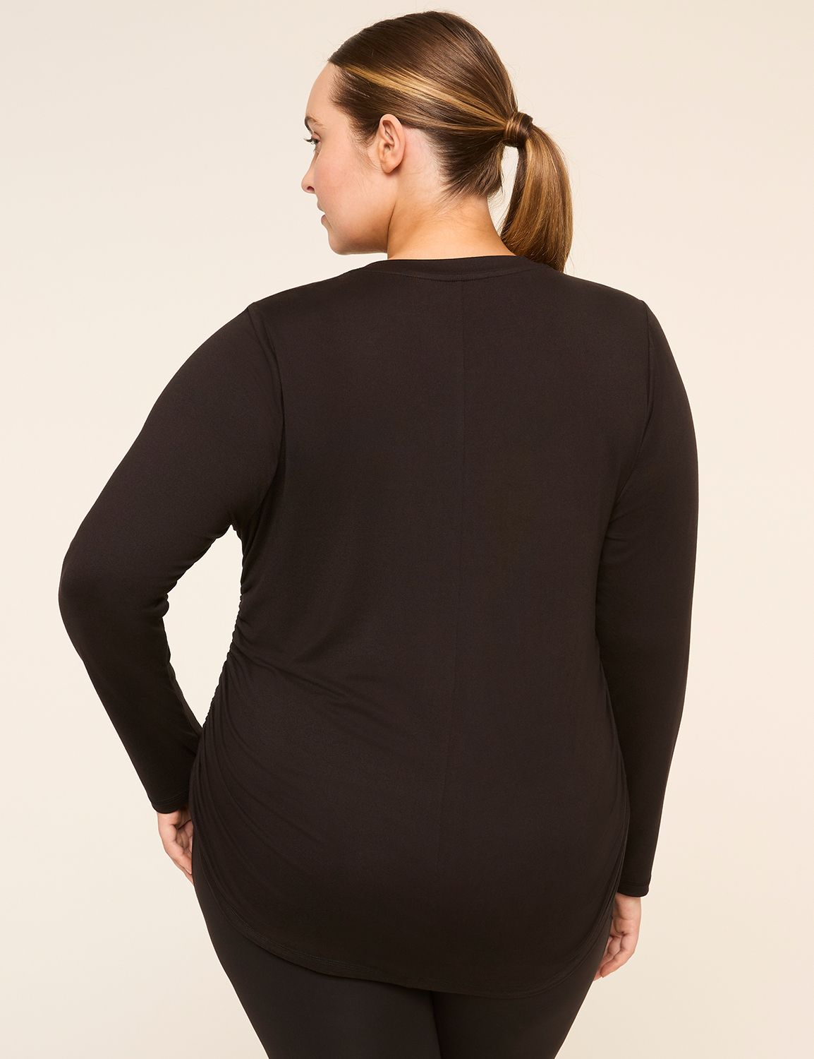 LIVI Soft Long-Sleeve Side-Ruched Tee