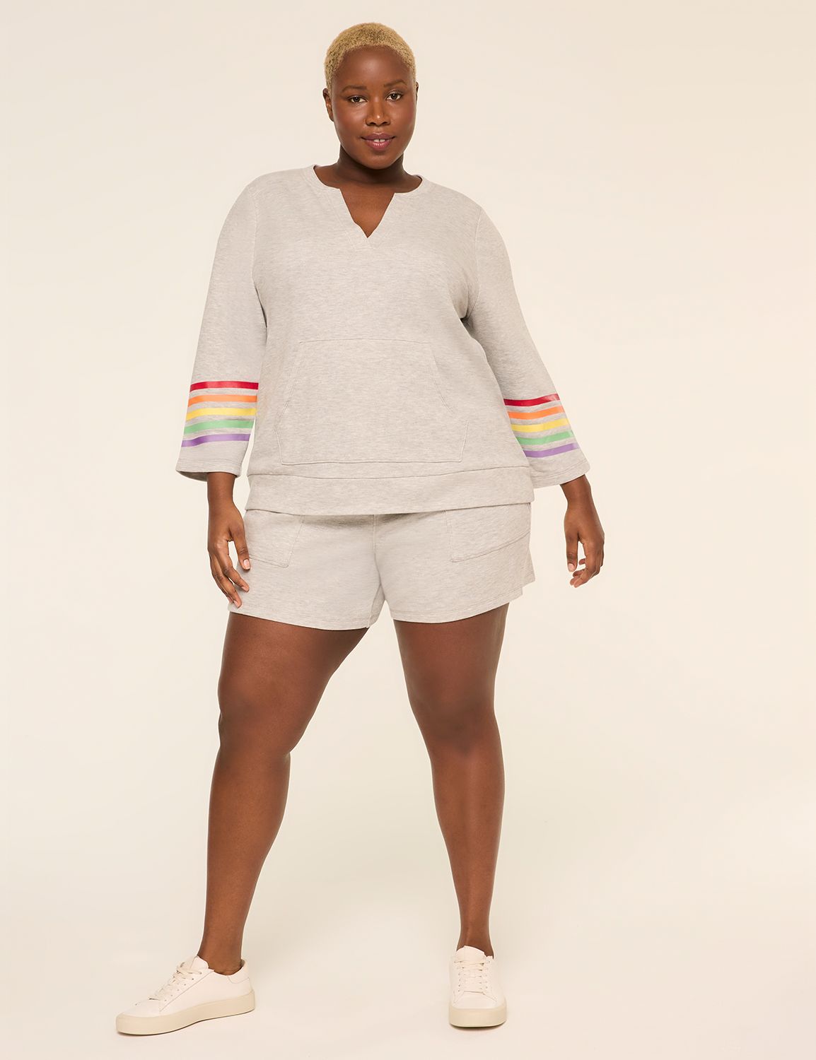 LIVI 3/4 Slv French Terry Pride Pul Product Image 3