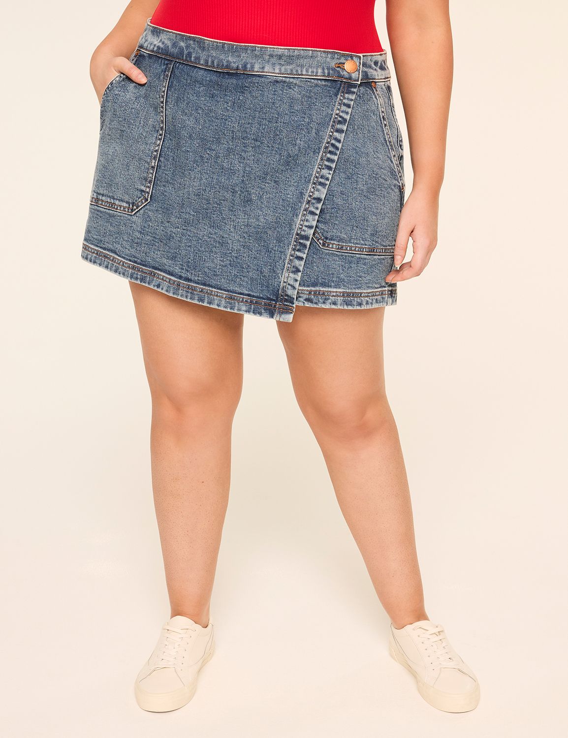 Denim Utility Skort