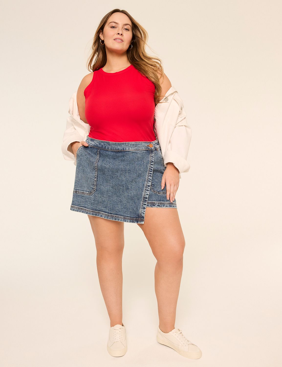 MID RISE UTILITY SKORT- LANA WASH - Product Image 3