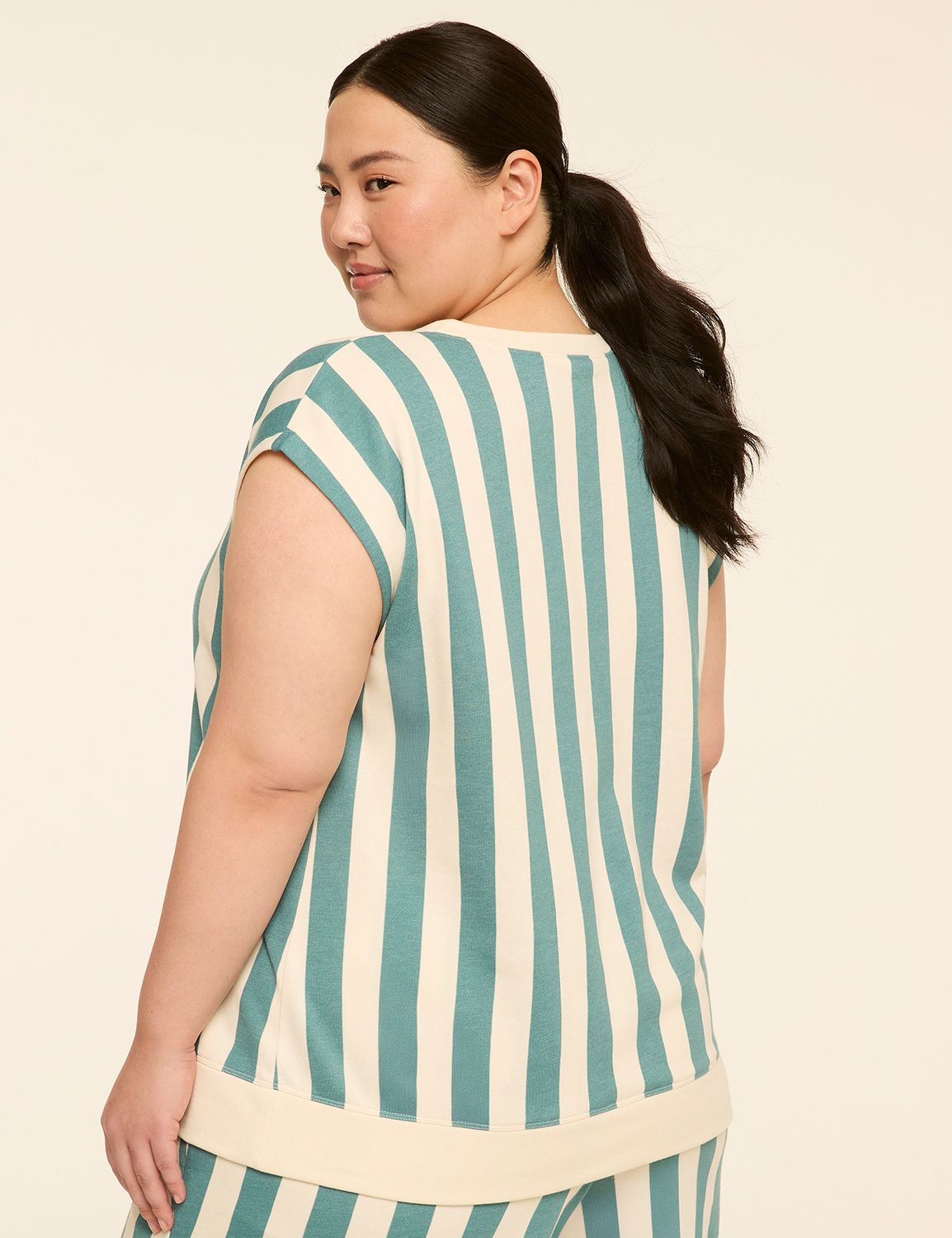LIVI French Terry Striped Top