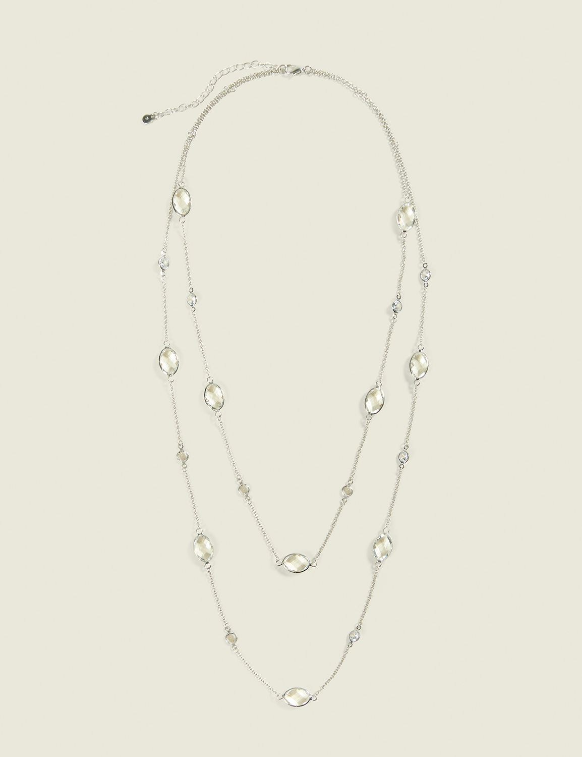 Crystal Multi-Layered Chain Necklace