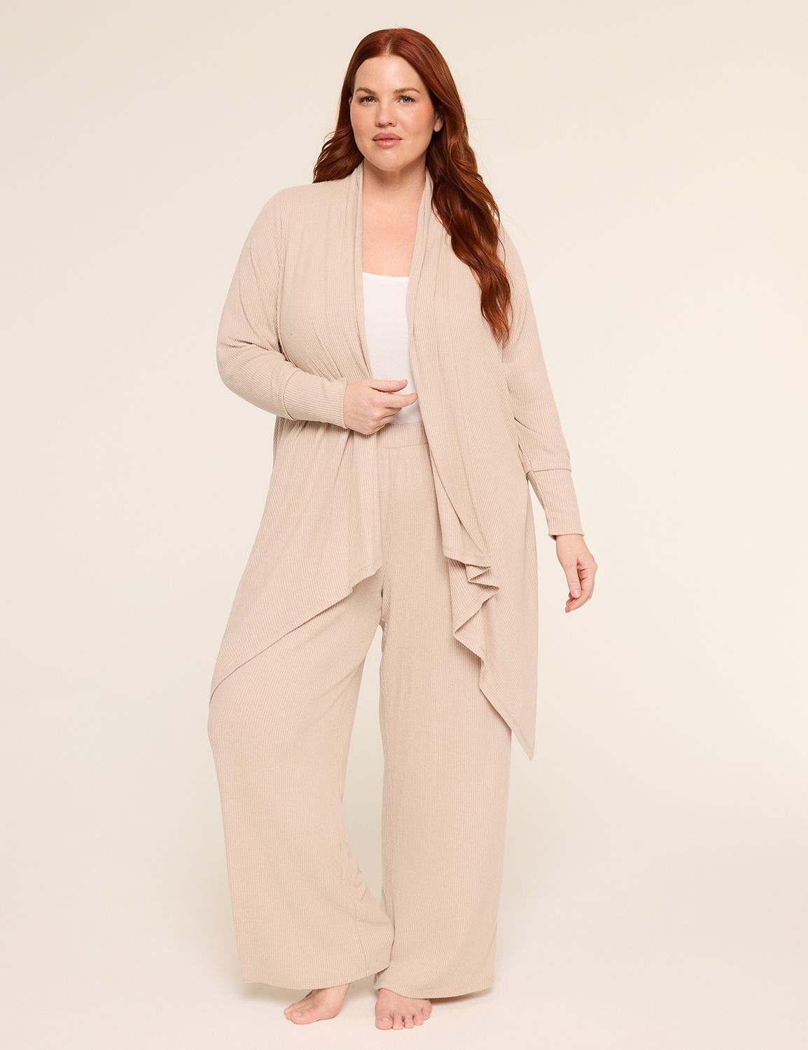 Brushed Rib Wide Leg Pant 1152023 S Product Image 3