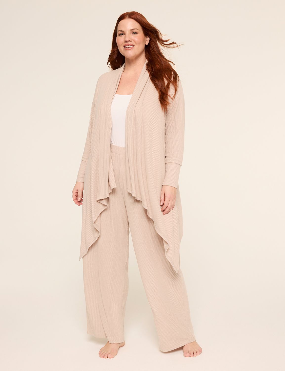 Brushed Rib Sharkbite Cardigan