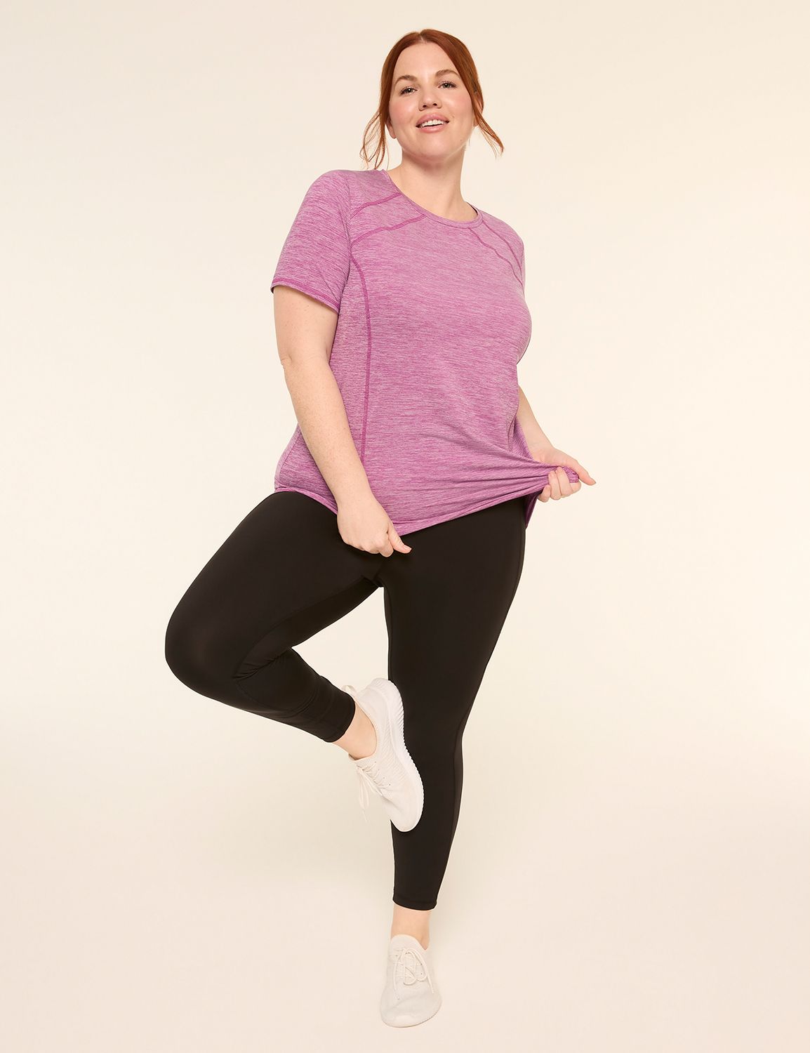 LIVI Short Sleeve Crew Neckline Wic Product Image 3