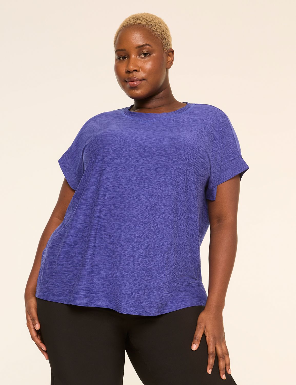 LIVI Soft Crew-Neck Tonal Marl Tee