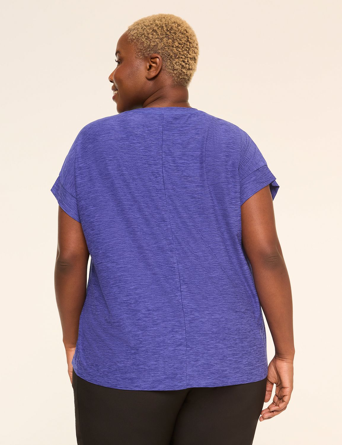 LIVI Soft Crew-Neck Tonal Marl Tee