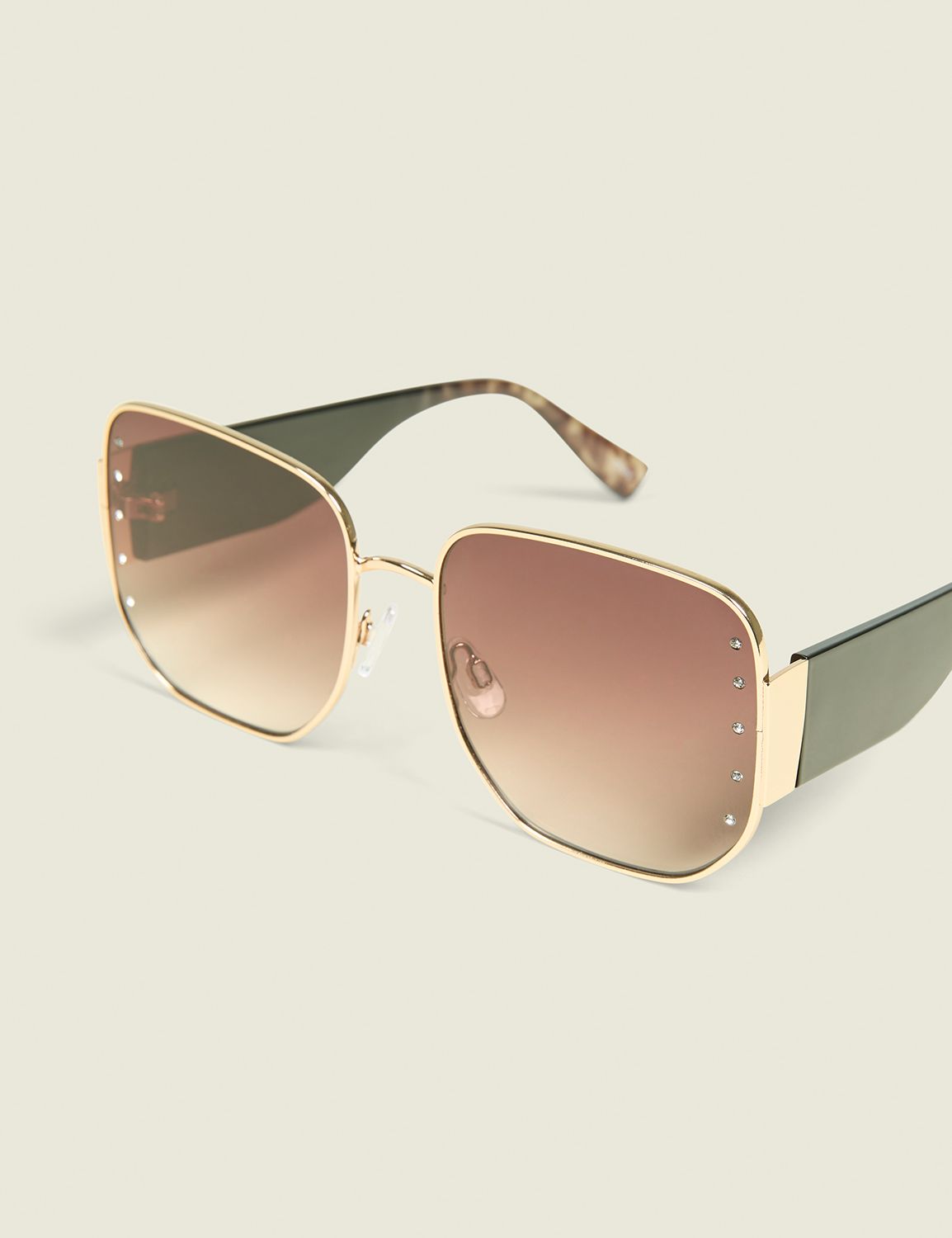 Rhinestone Square Sunglasses