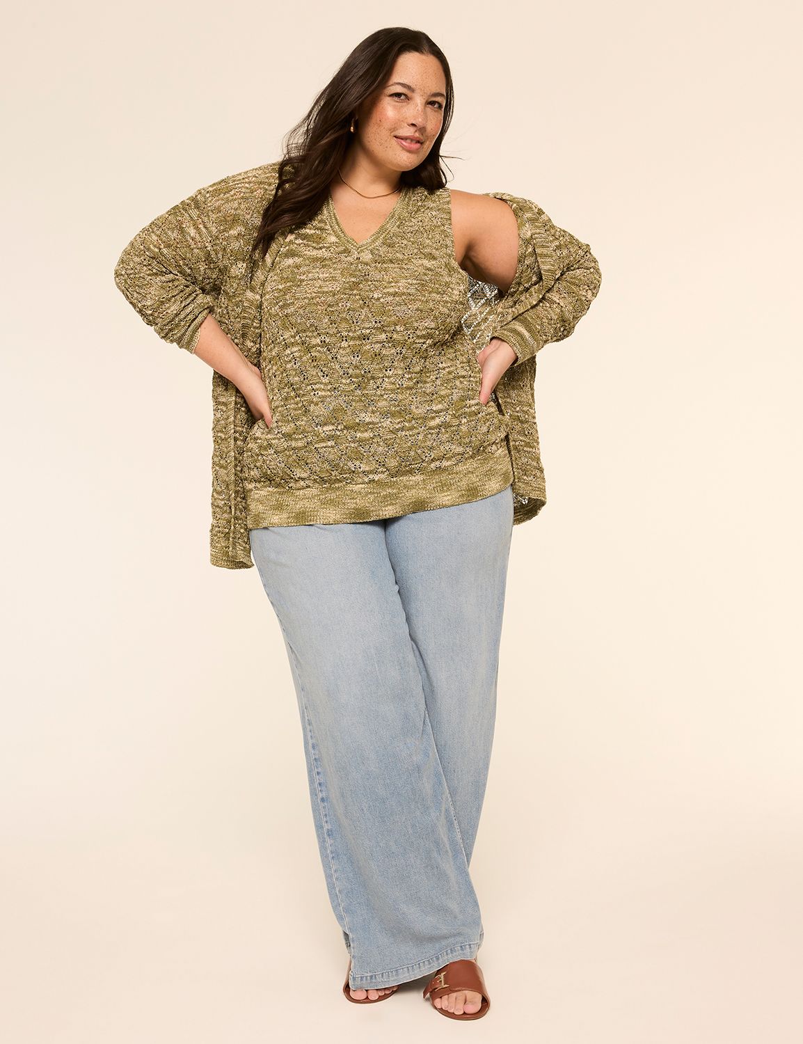 Classic Round Neck Stitch Sweater T Product Image 4