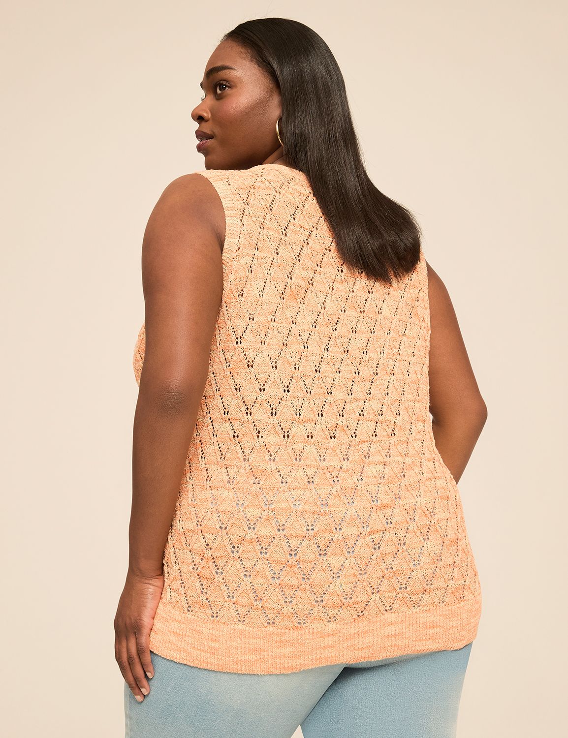 V-Neck Stitch Sweater Tank
