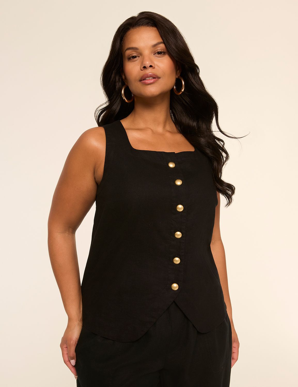 Tailored Linen Vest