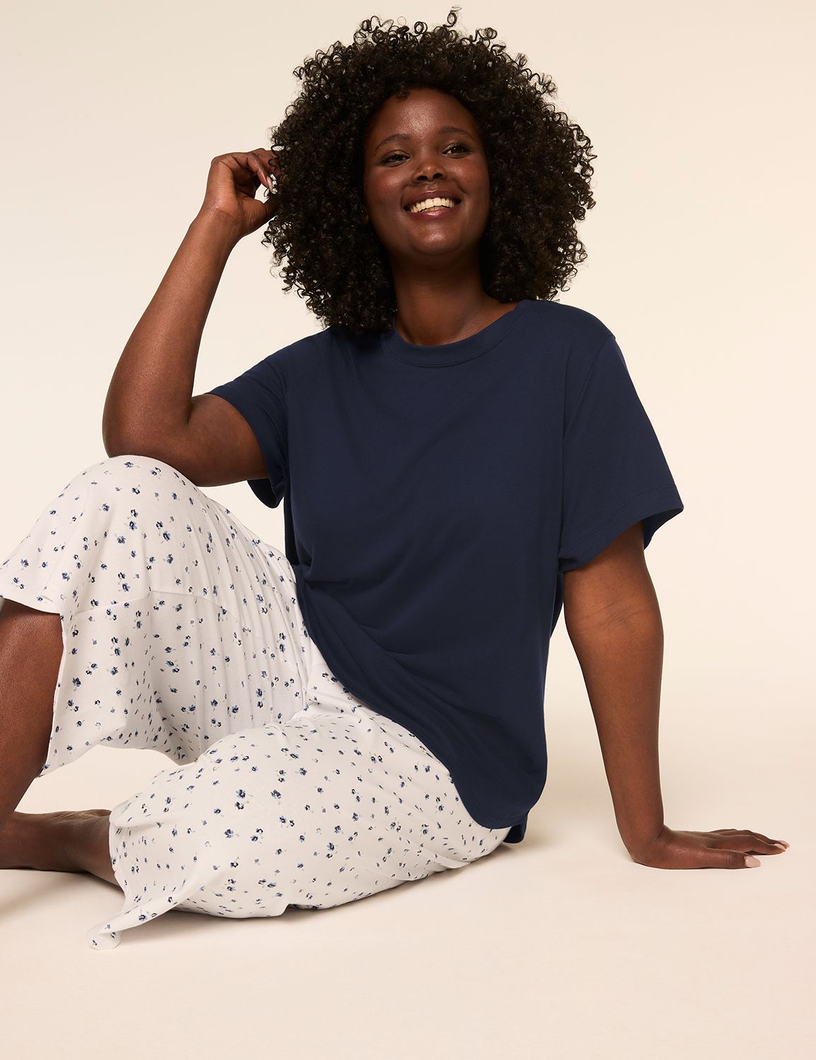Comfy Cotton Tee & Crop Pant PJ Set