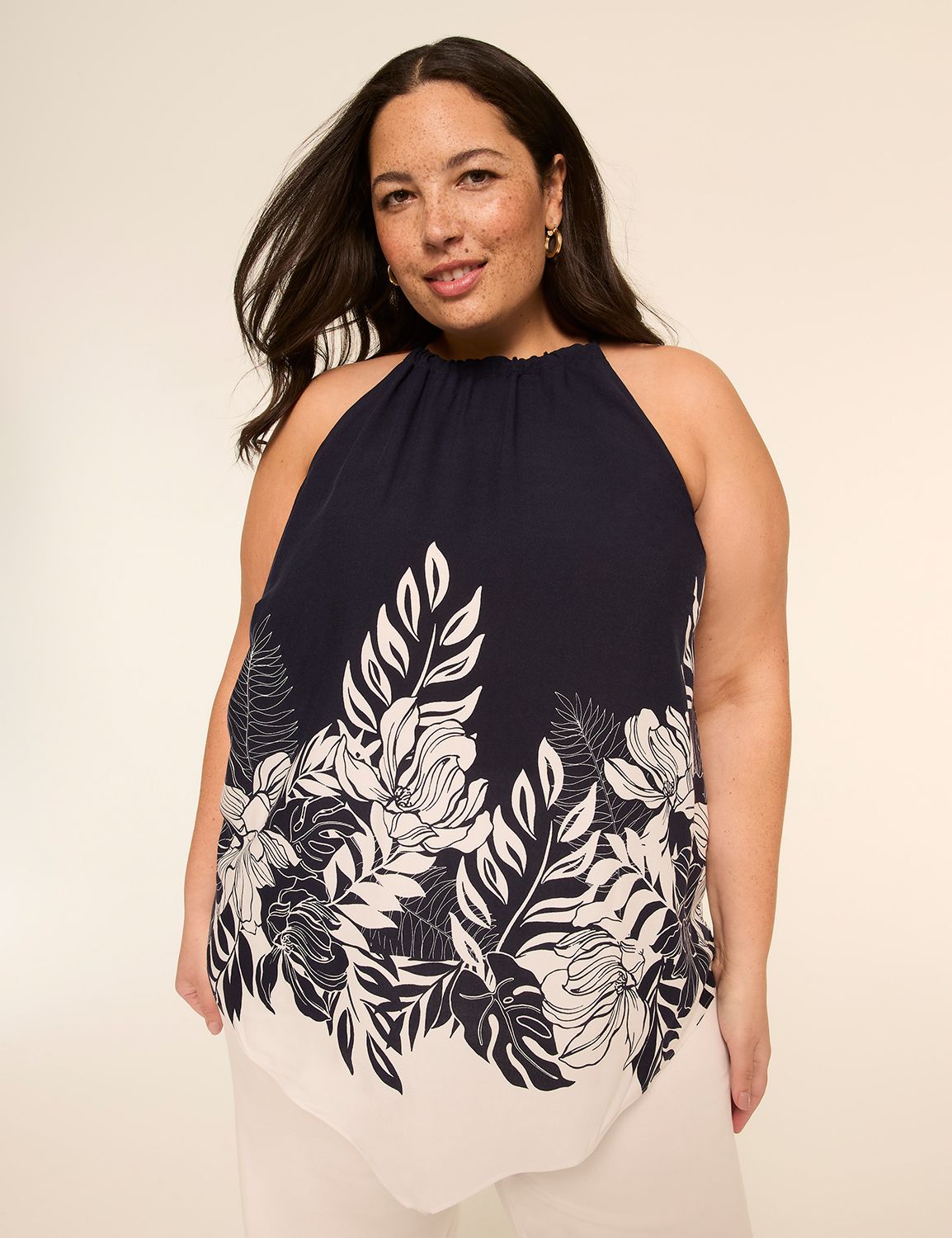 Halter-Neck Popover Top
