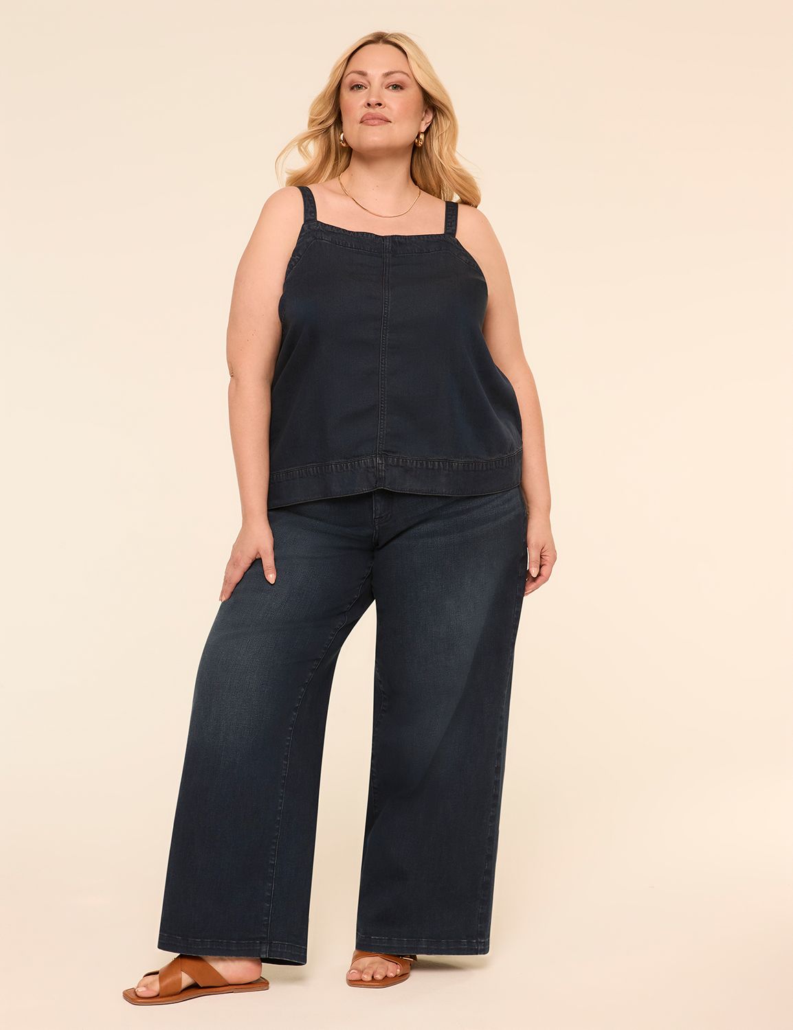 Classic Squareneck Denim Tank 11501 Product Image 3