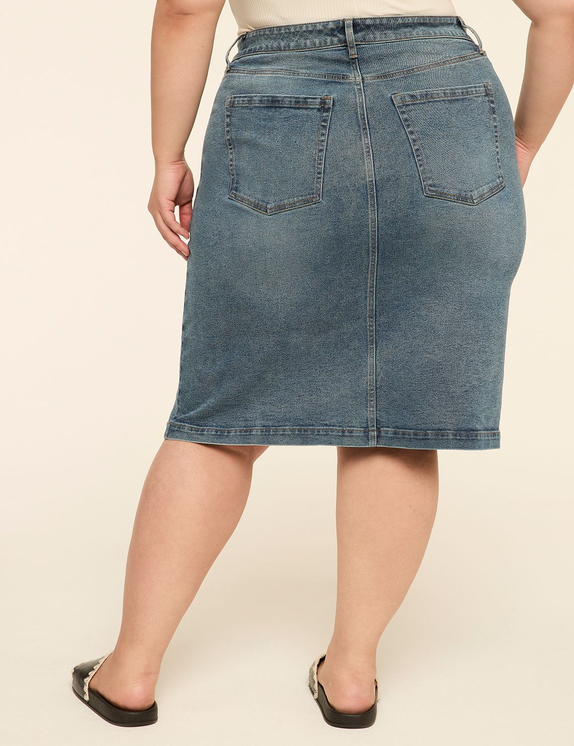 Denim Midi Skirt