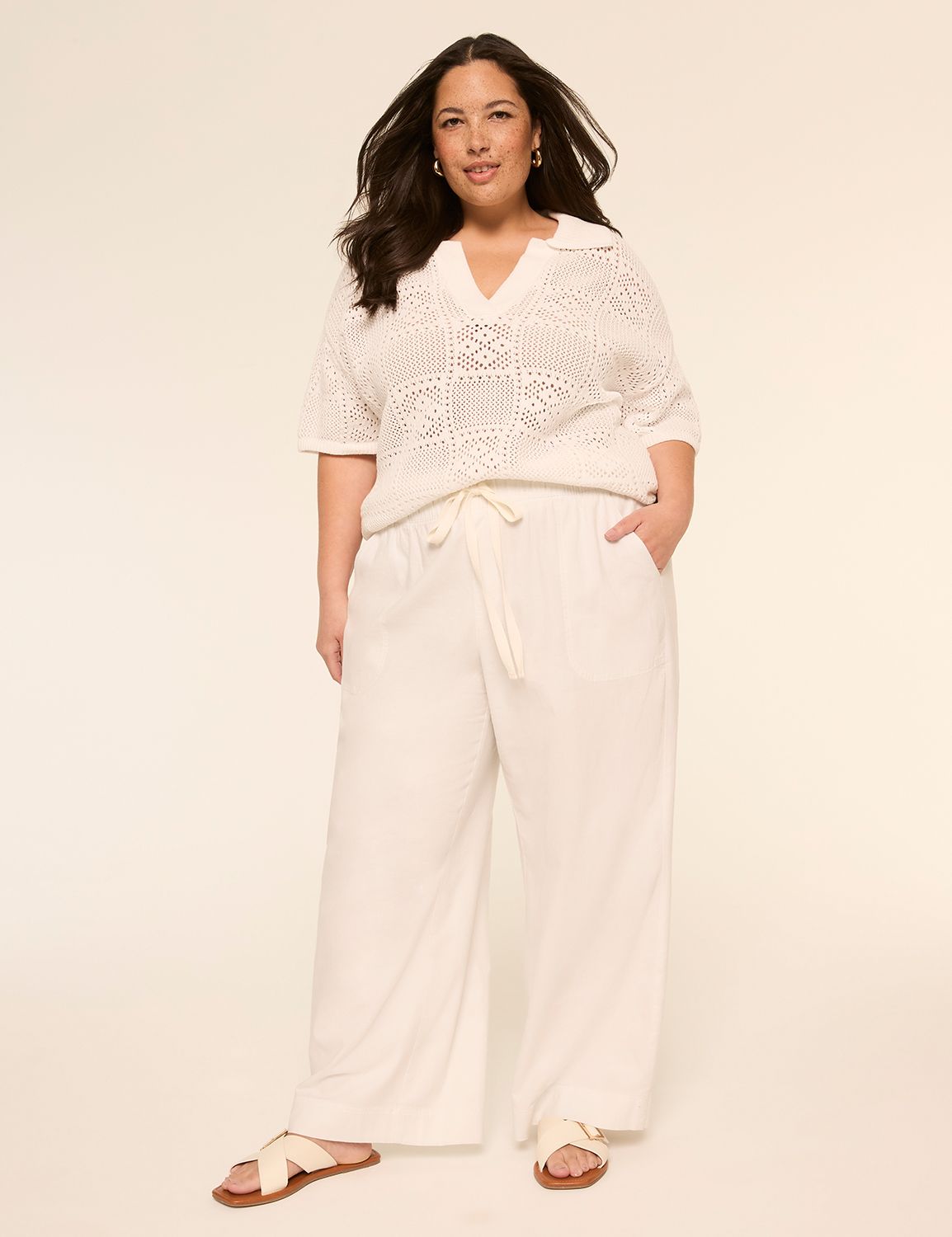 Classic Short Sleeve Collar Sweater Product Image 3