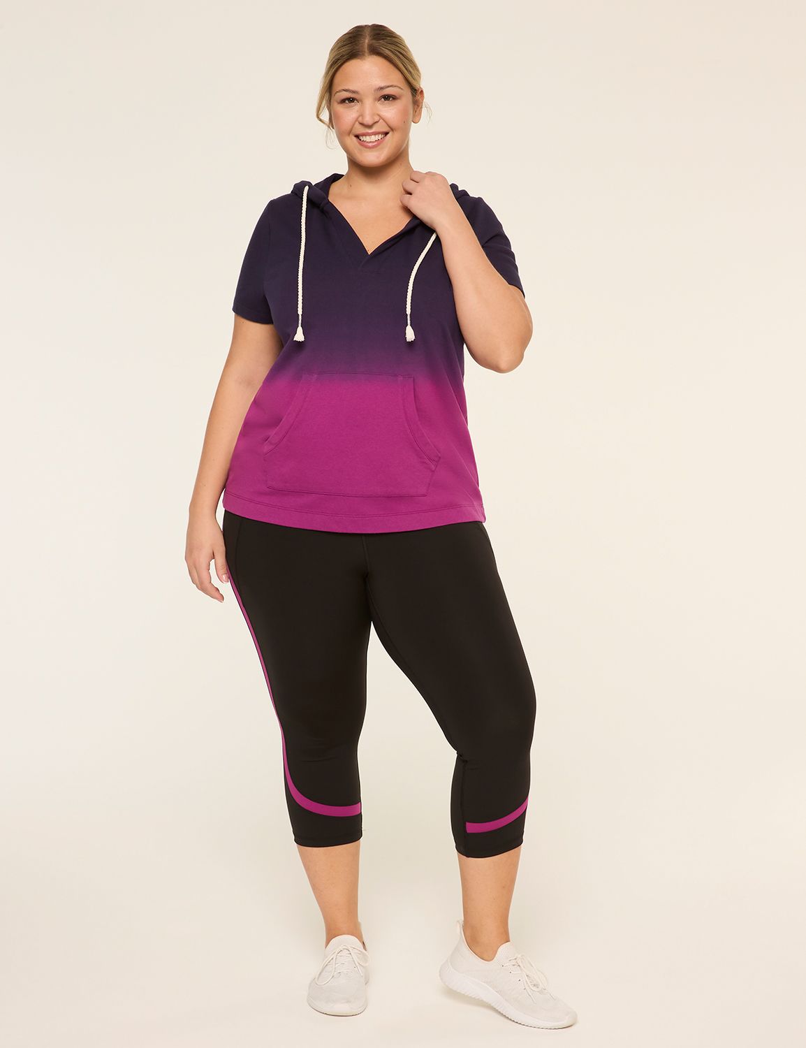 LIVI Short Sleeve  French Terry Hoo Product Image 3
