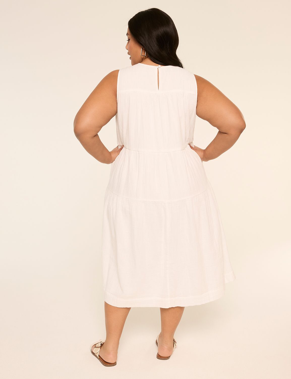Gauze Tiered Midi Dress