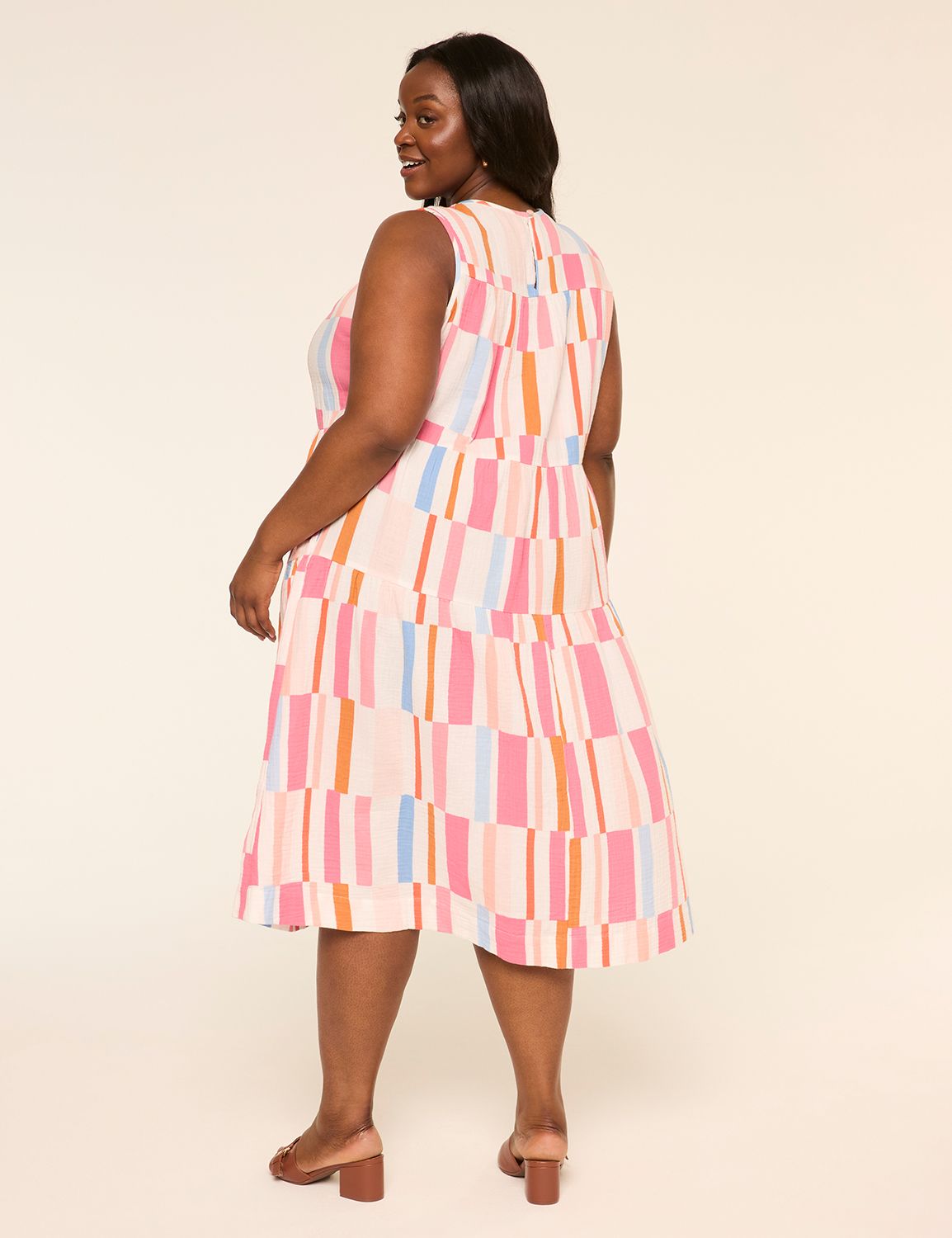 Gauze Tiered Midi Dress