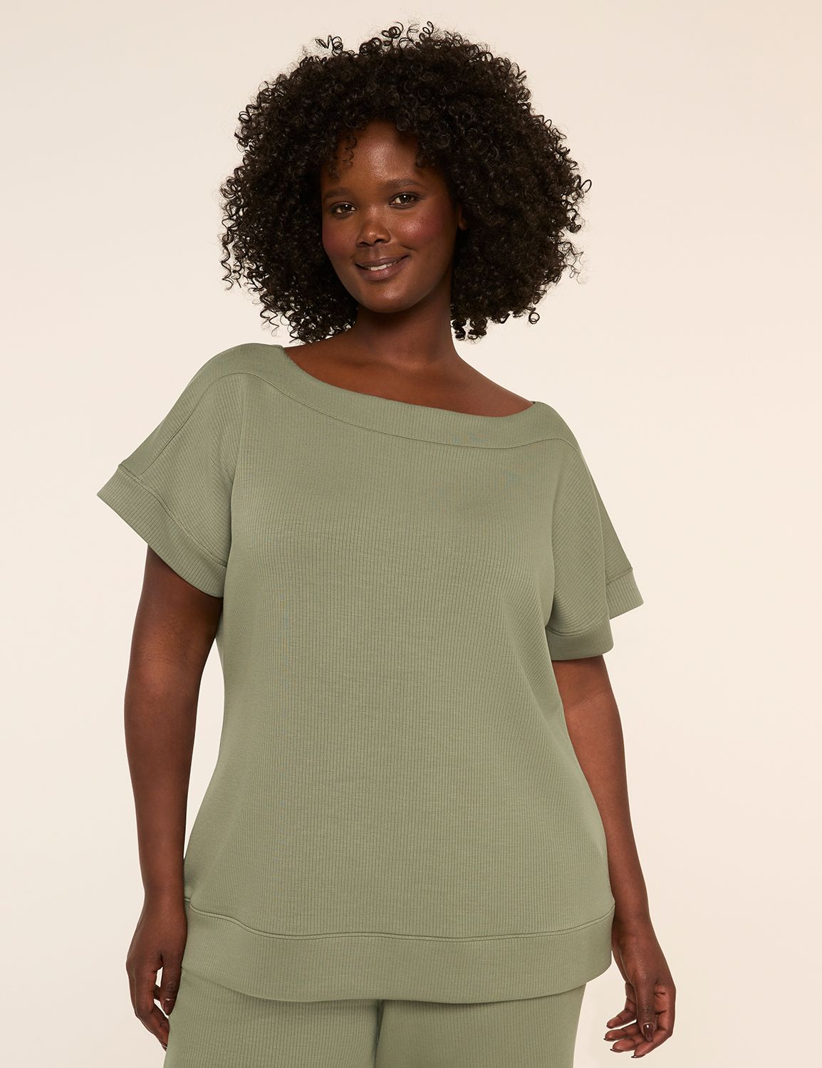 LIVI Ribbed Journey Boatneck Top