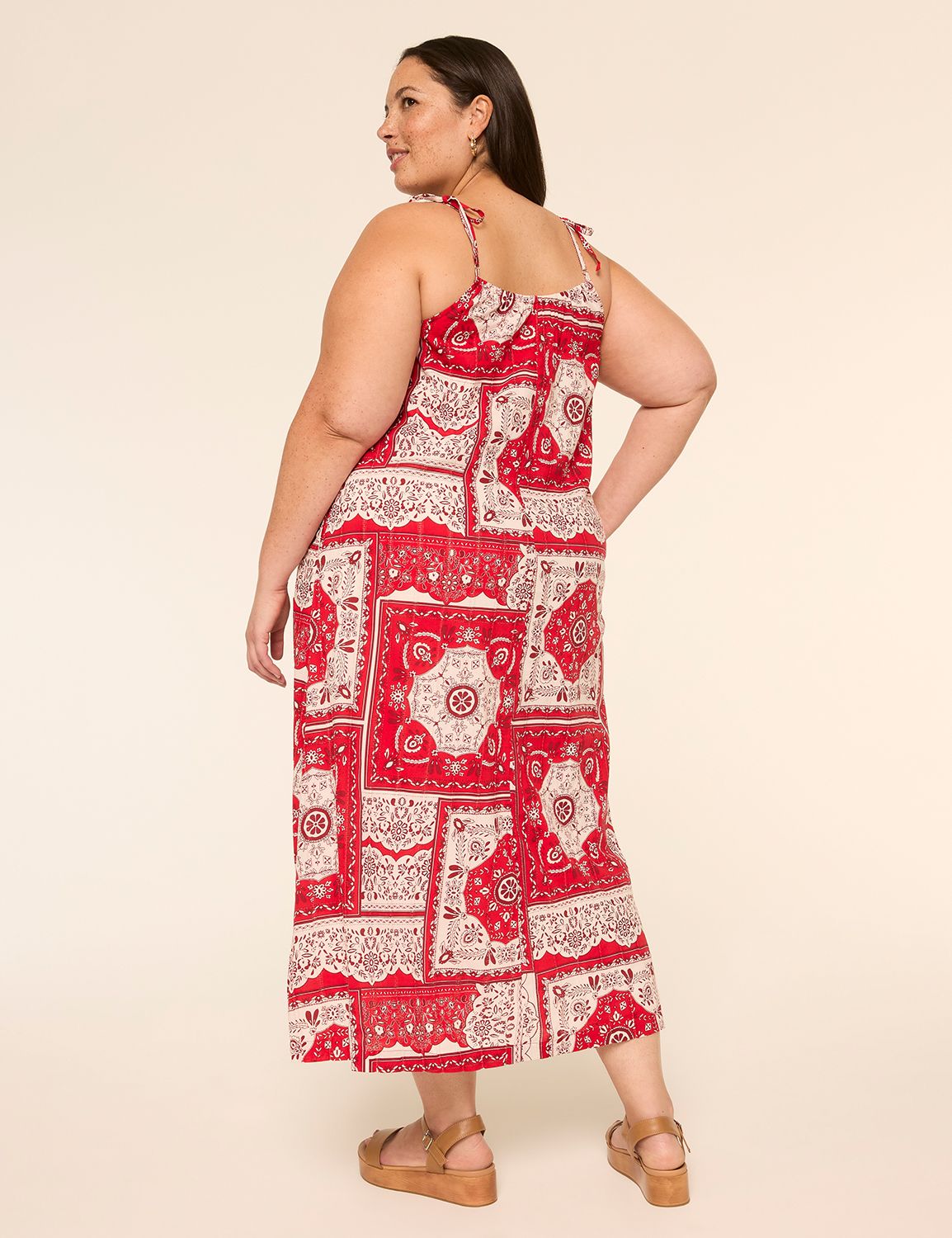 Smocked Square-Neck Maxi Dress