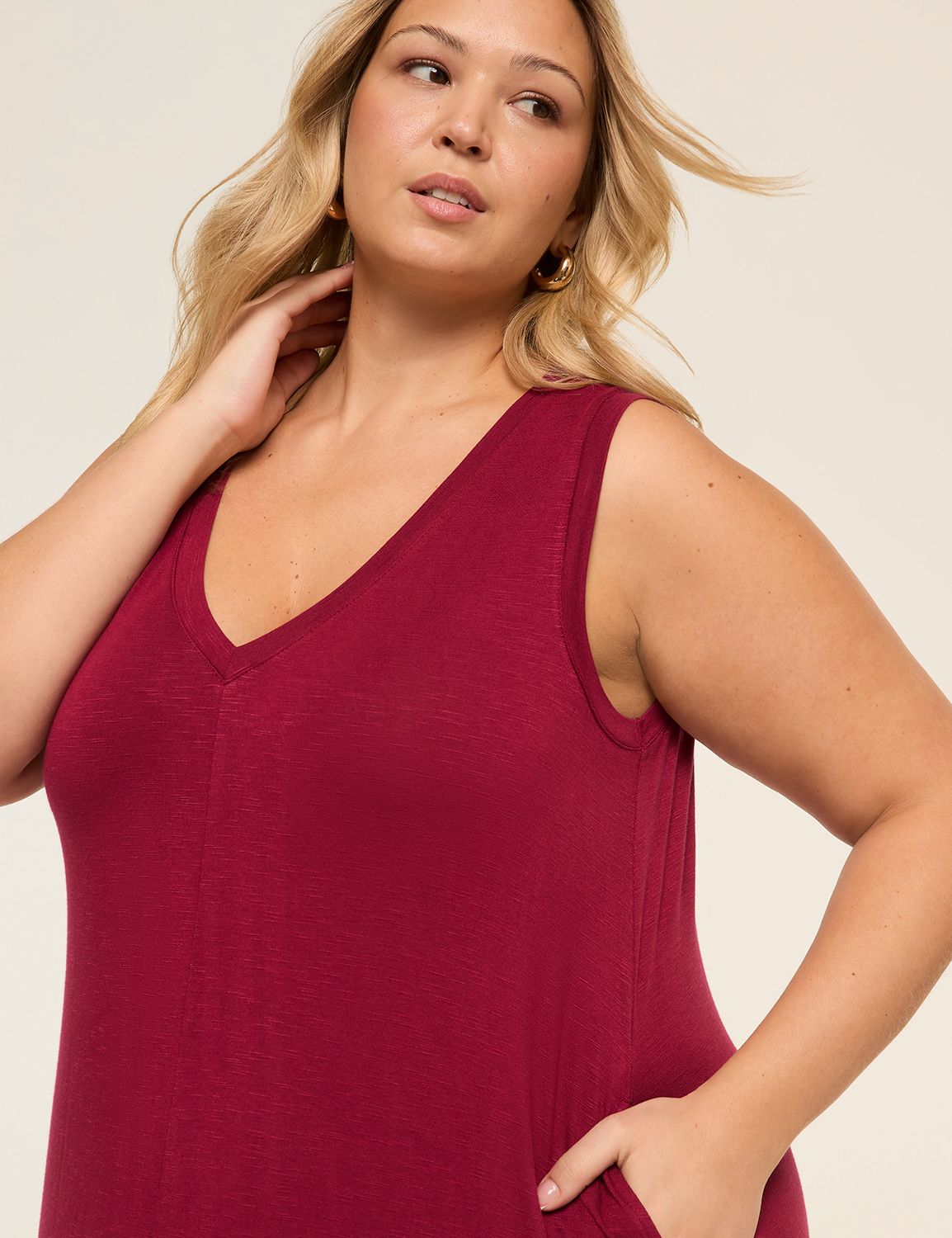 SL VNECK CASUAL TANK DRESS 1151999 Product Image 3