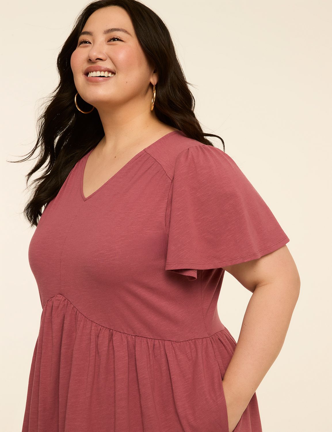 SS VNECK TIERED SWING DRESS 1151908 Product Image 3