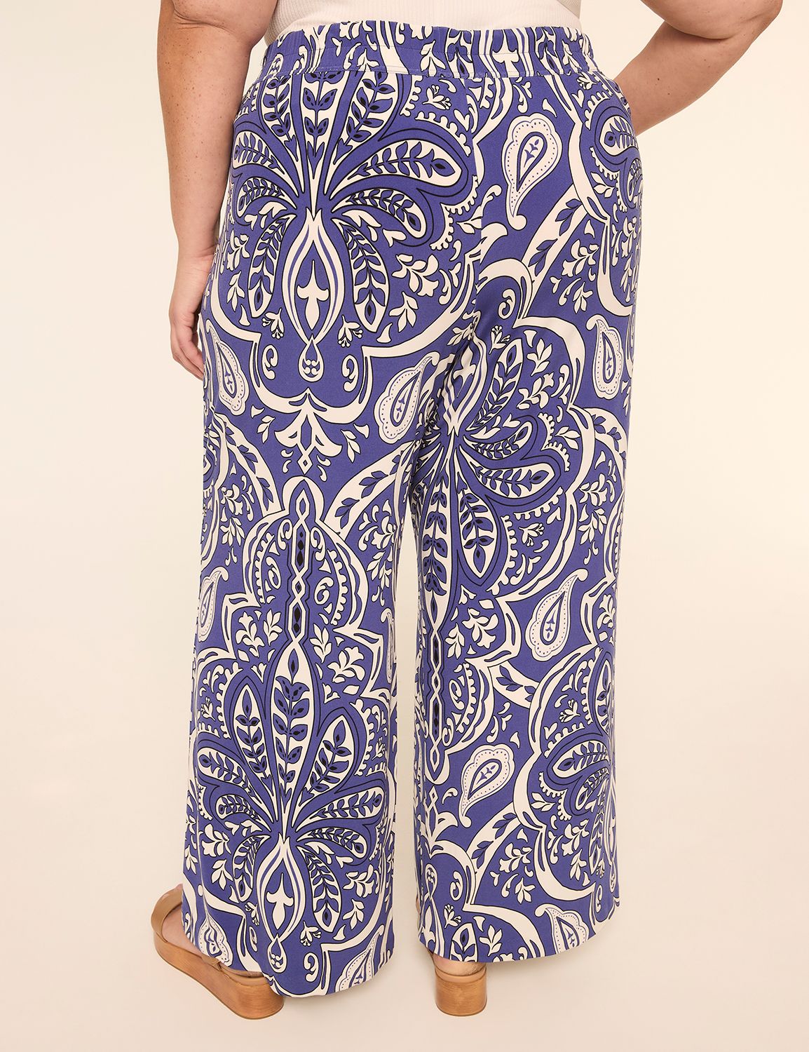 Matte Jersey Pull-On Wide Leg Pant