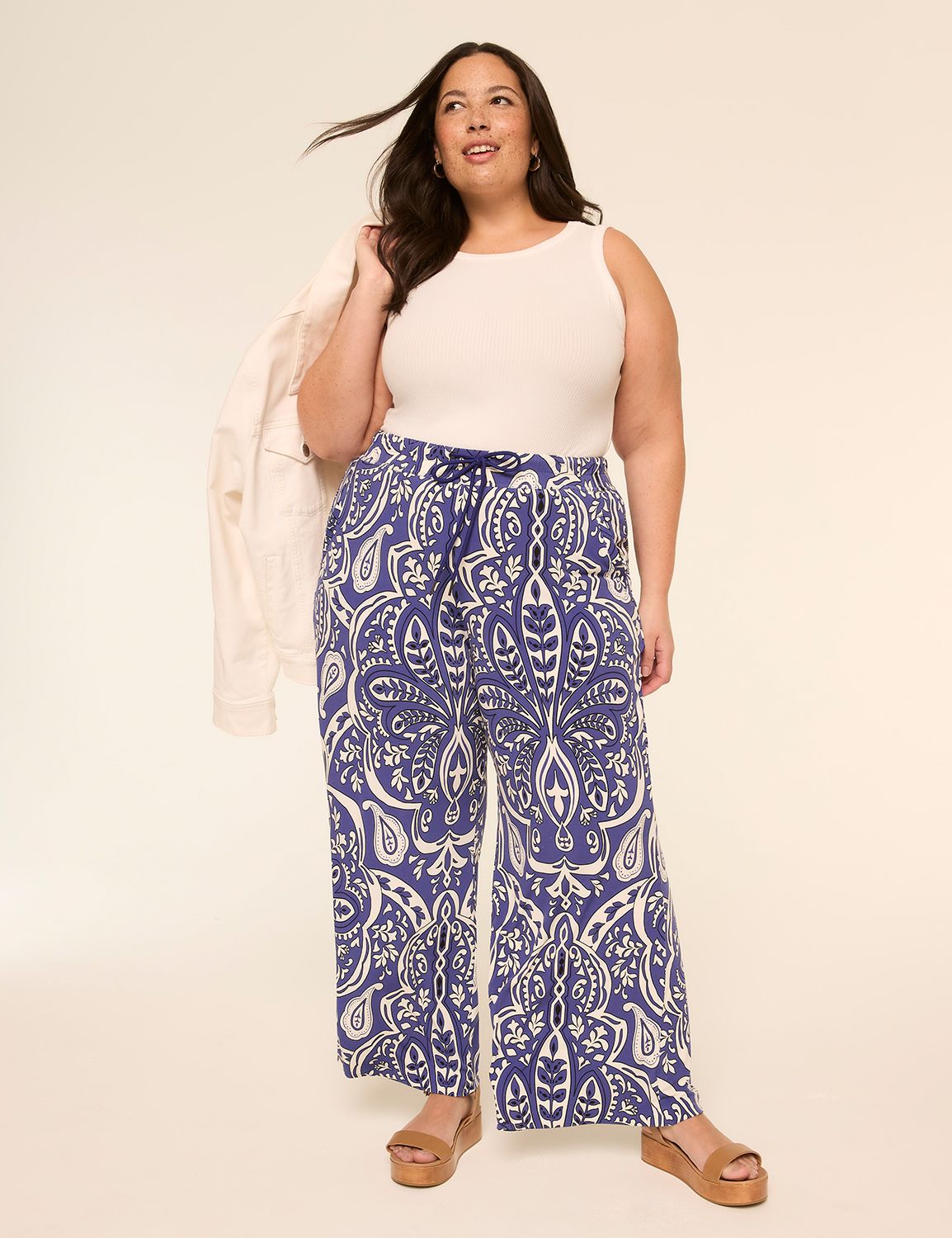 Pull-On High Rise Matte Jersey Wide Product Image 3