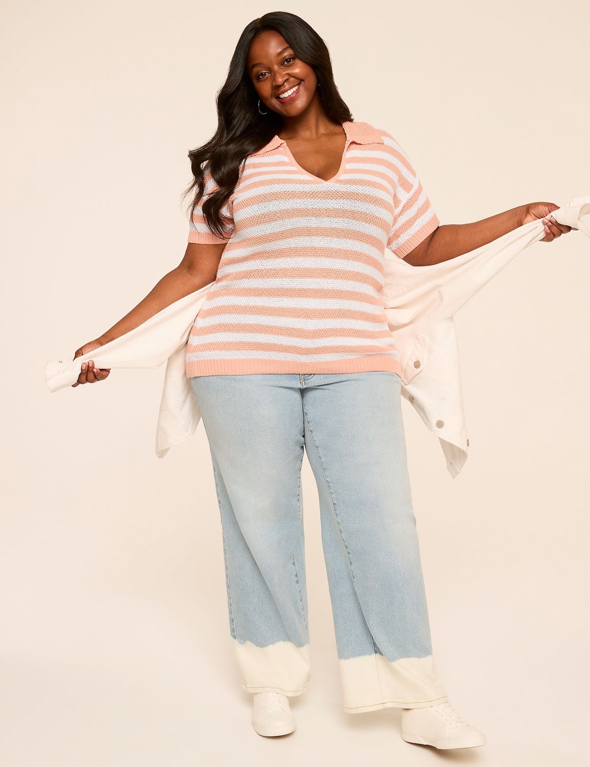 Classic Short Sleeve Collar Sweater Product Image 3