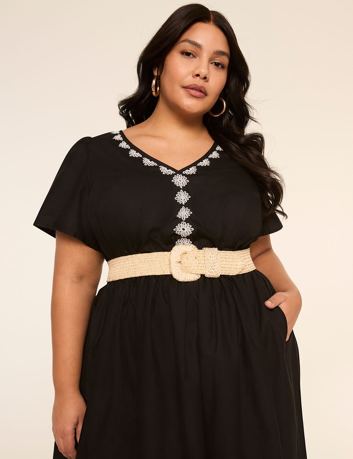 Plus Size Multi-Wear Goldtone Raffia Belt, 22/24, Women's, Lane Bryant