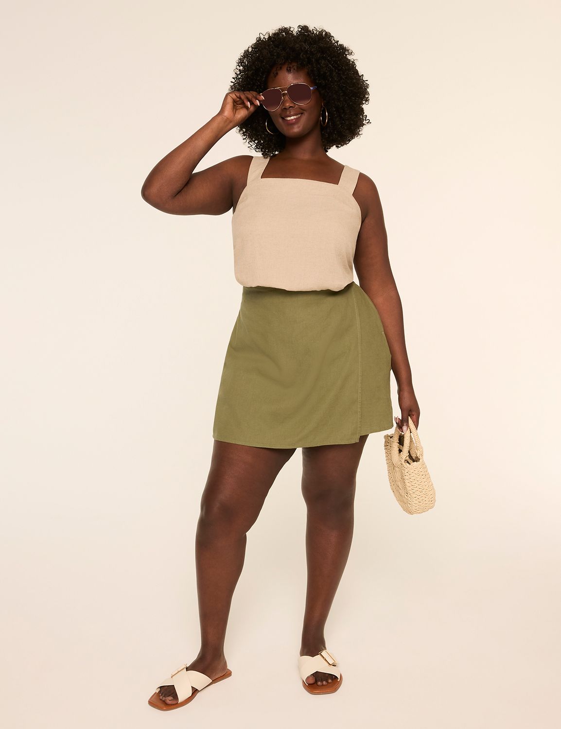 Printed Linen Skort 1151471 Product Image 3