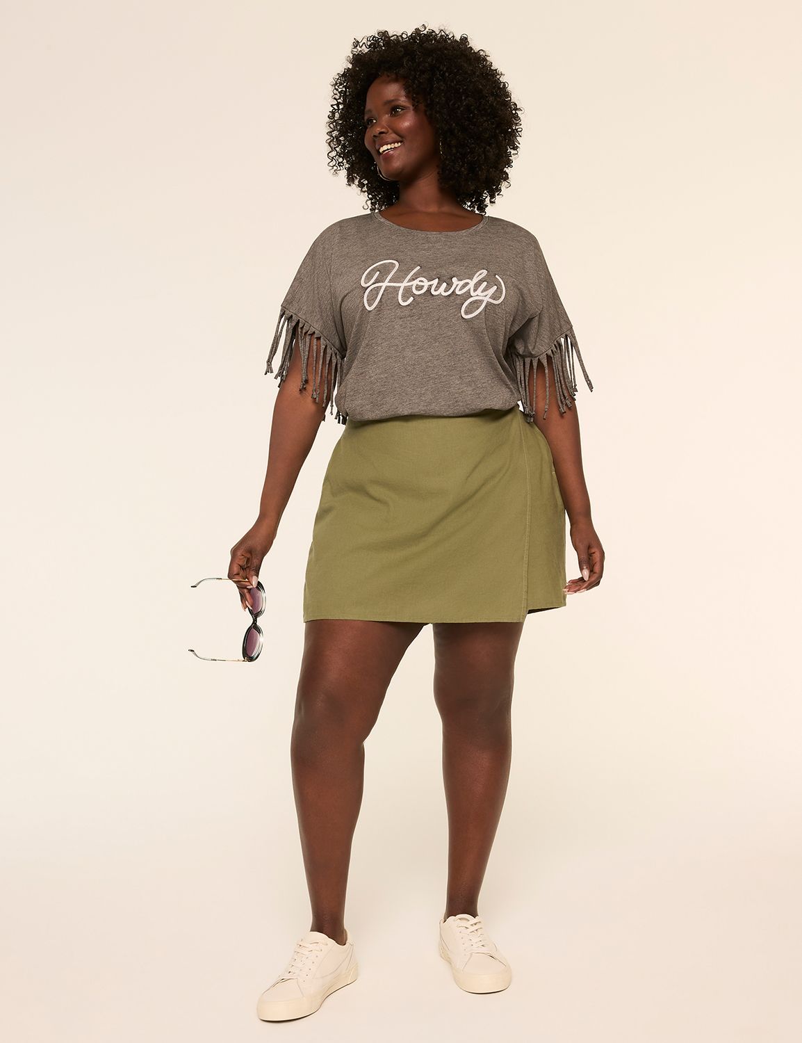 Printed Linen Skort 1151471 Product Image 5