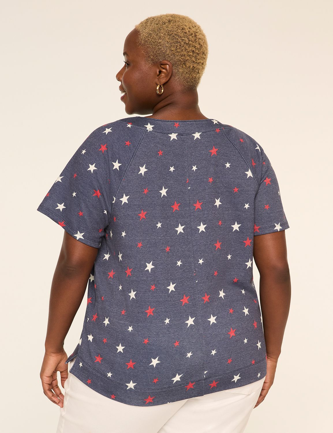 French Terry Lace-Up Top