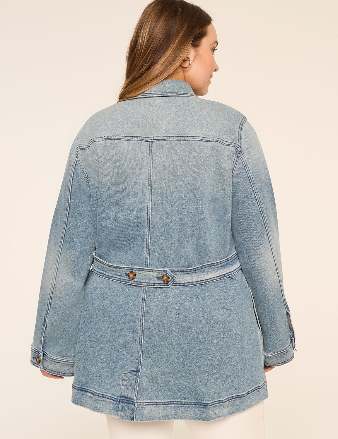 Long Denim Trucker Jacket