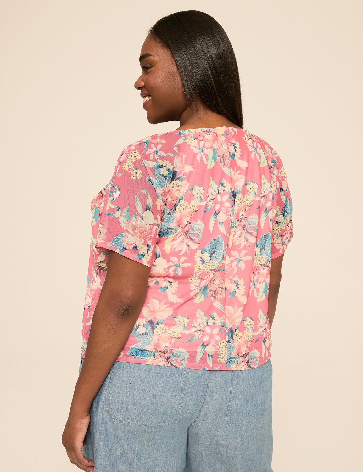 Smocked Square-Neck Top