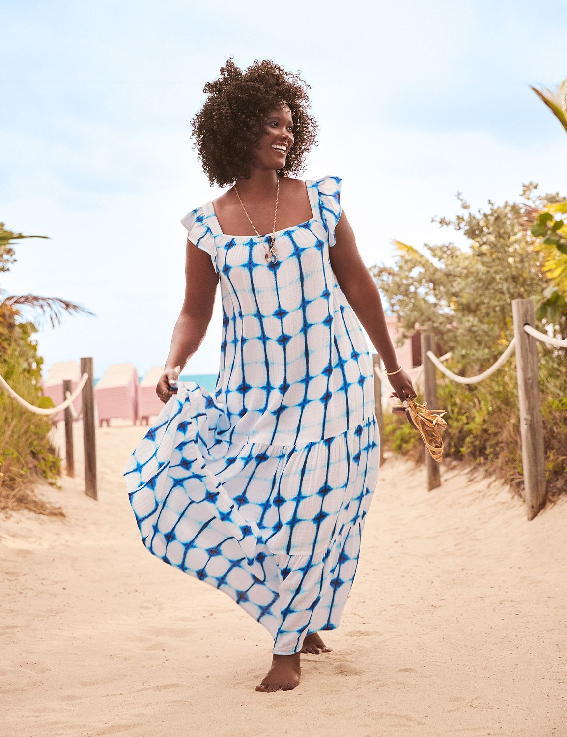SL FLUTTER RUFFLE TIERED MAXI DRESS Product Image 4