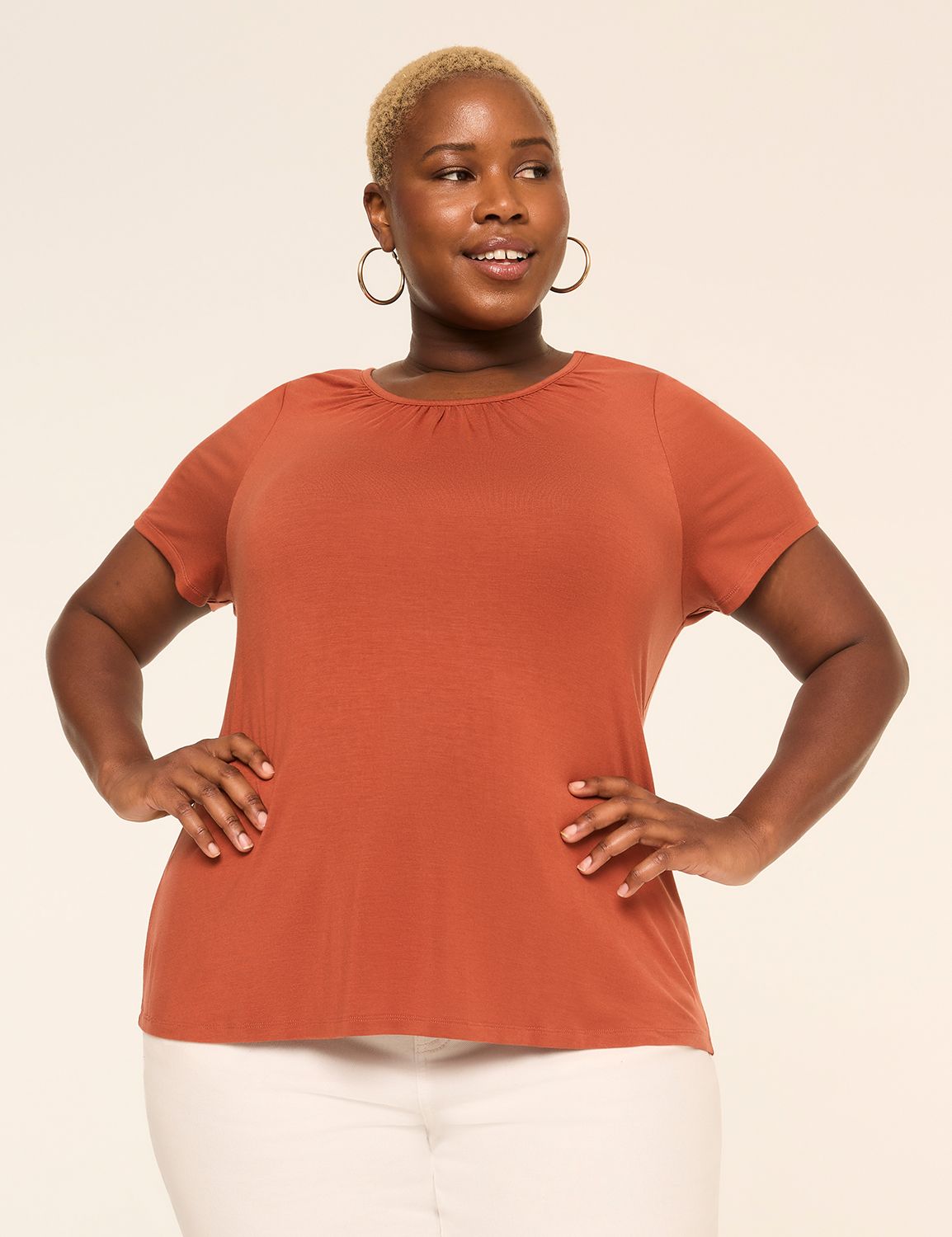DreamFeel Short-Sleeve Crew-Neck Top