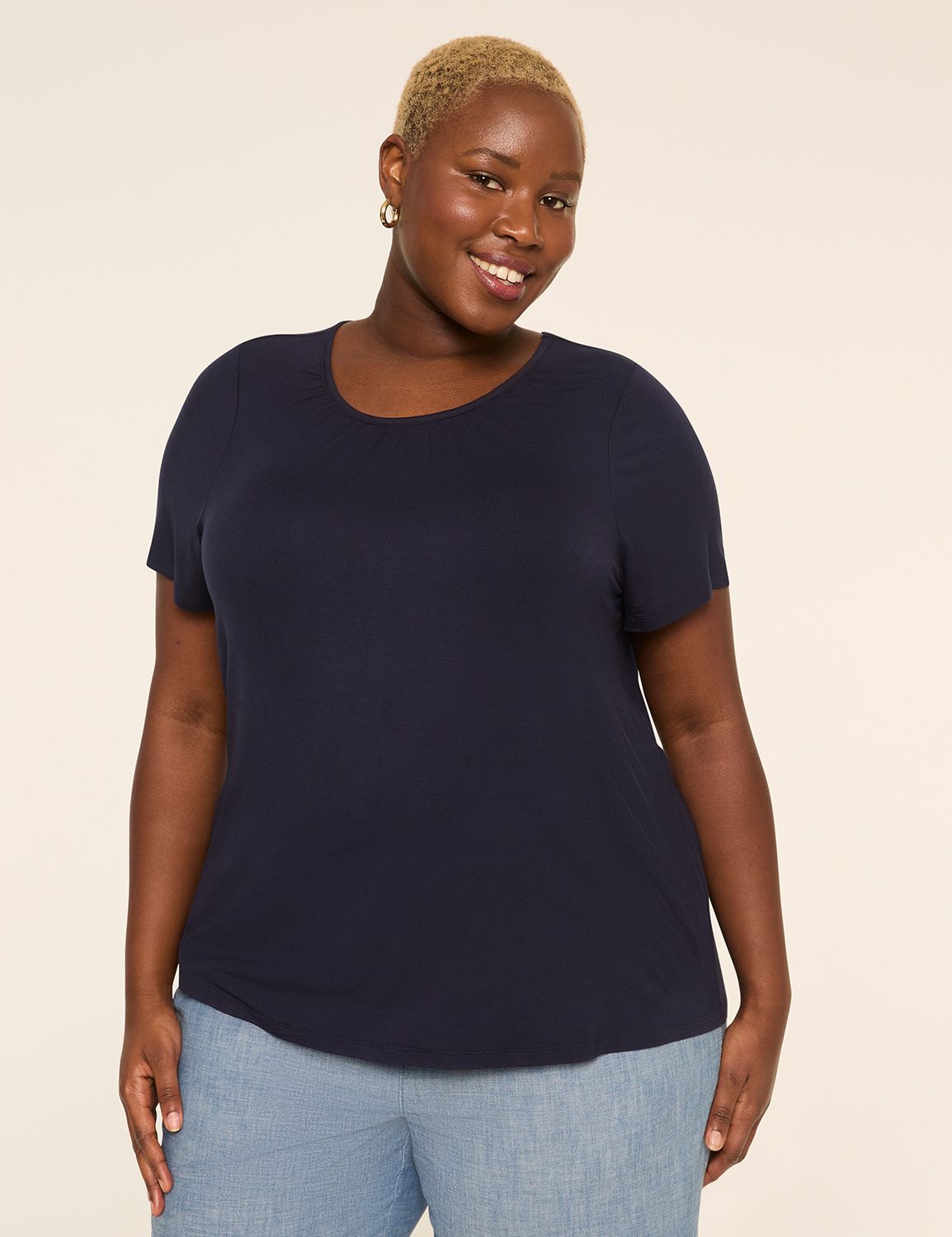DreamFeel Short-Sleeve Crew-Neck Top