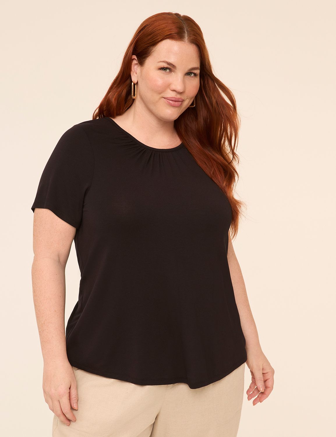 DreamFeel Short-Sleeve Crew-Neck Top