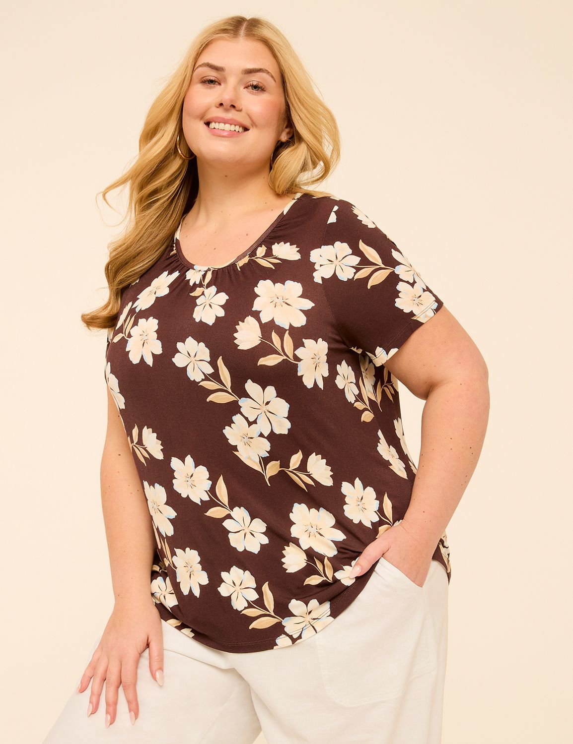 DreamFeel Short-Sleeve Crew-Neck Top