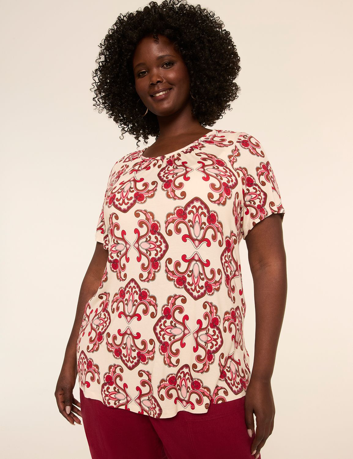 DreamFeel Short-Sleeve Crew-Neck Top