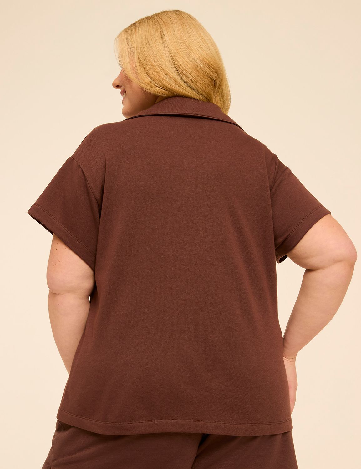 French Terry Polo Top