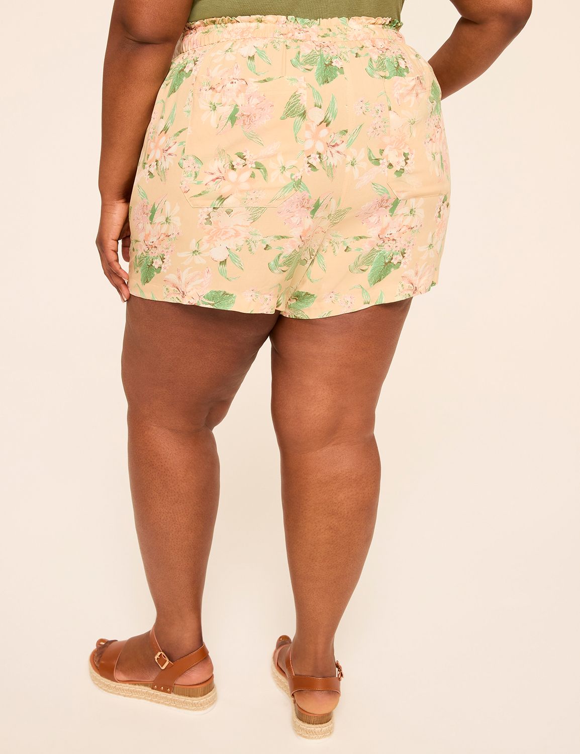 Printed Pull-On Flowy Short